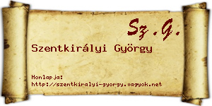 Szentkirályi György névjegykártya