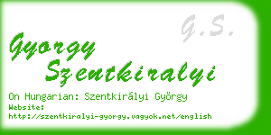 gyorgy szentkiralyi business card