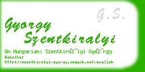 gyorgy szentkiralyi business card